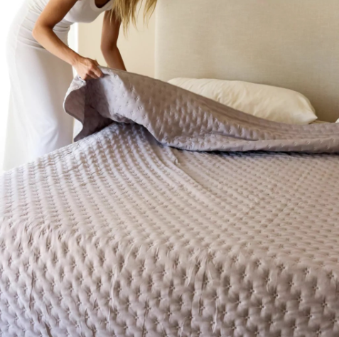 Acolchado Sara King Gris Claro de 260X280cm