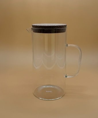 Jarra Vidrio c/tapa Corcho 1 Litro