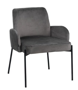 Sillon Roma Gris Claro Base Negra - DC329/GC
