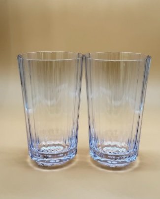 Vaso Largo Acrilico Facetado 750 cc